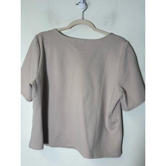 Quince Beige Top Sz L - Picture 2 of 2